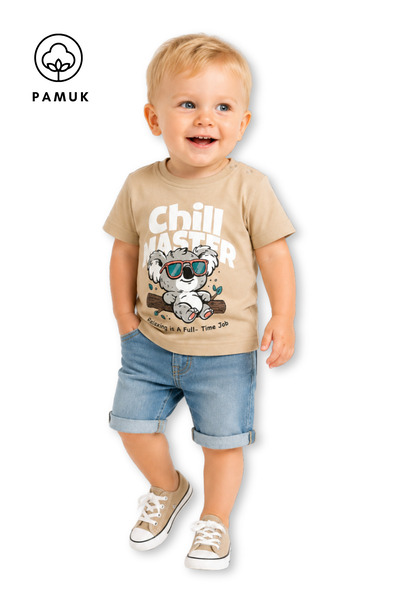 difa kids Baby Boy Koala Printed Casual Short Sleeve Summer T-Shirt