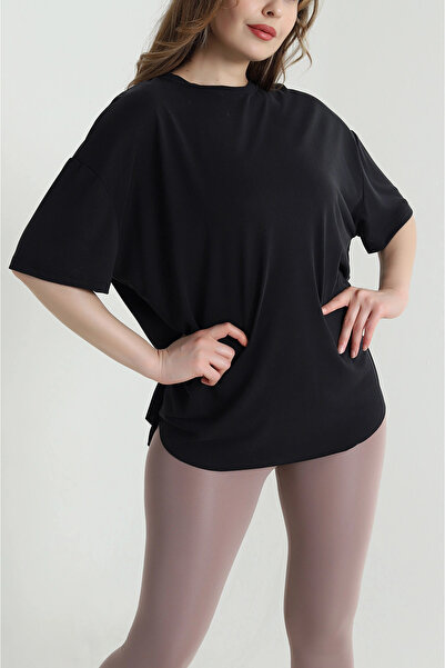 VıoShıne Women's Oval Cut Oversize Modal T-Shirt