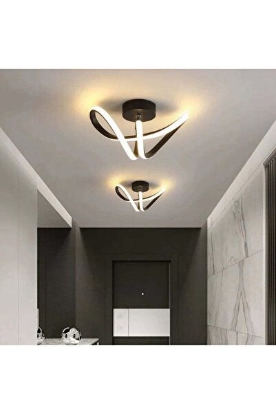 La Cucu Lustra LED VERTEX Pulse, 24W, Ondulata, Lumina Rece/Calda/Neutra, Negru