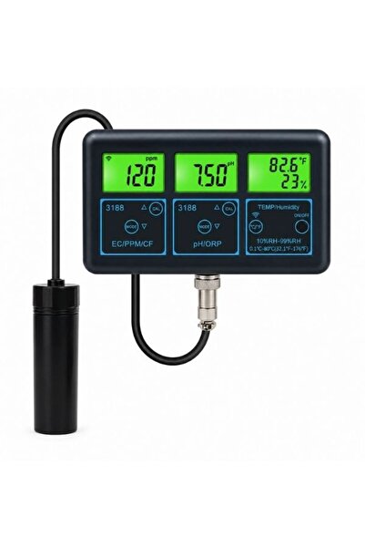 GÜMRÜK BEY Ble-3188 7-in-1 Wifi Water Quality Tester – Ph, Orp, Ec, Ppm, Cf, ...