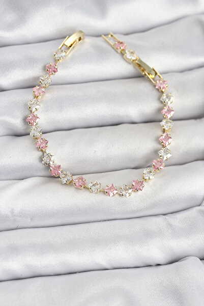 OGHAMAY Square Zircon Stone Gold Color Women's Bracelet