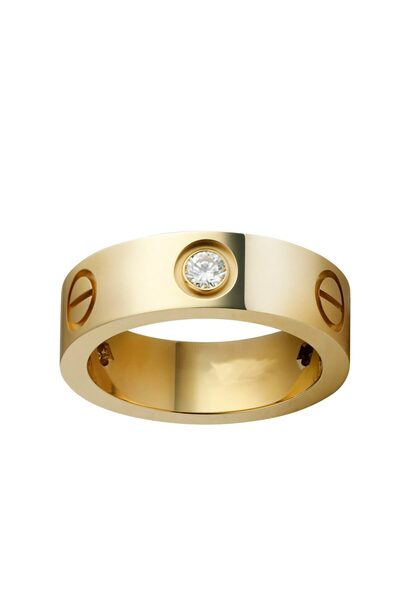 OGHAMAY Kartier Jewelled Ring Gold Color Size 20