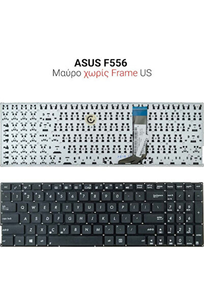 ASUS Πληκτρολόγιο φορητού υπολογιστή για F556 F556U χωρίς πλαίσιο και αγγλική...