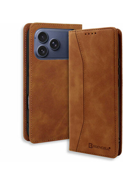 Other Bodycell Book Συνθετικό Δέρμα / Δέρμα Καφέ (iPhone 17 Pro) Κωδικός: BB-...