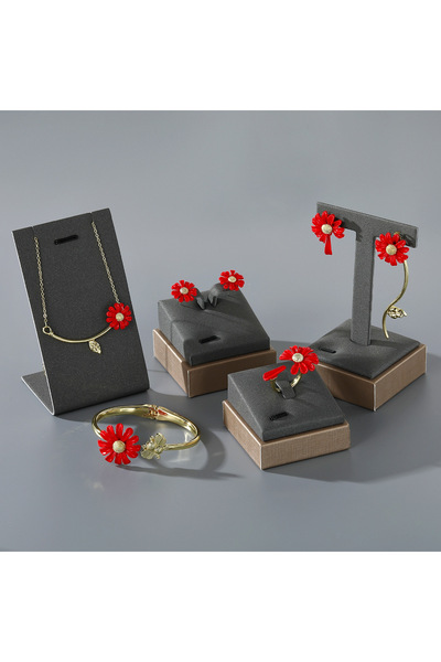 asc.home Papatya model set ( bileklik kolye yüzük küpe)