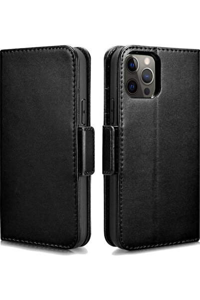OEM Δερμάτινη Μαύρη Θήκη Πορτοφόλι (iPhone 12 Pro Max)