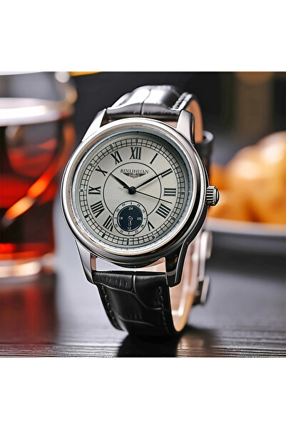 Nobrand A Refined Men'S Watch with a Numeral Scale And a PU Strap, Focusing o...