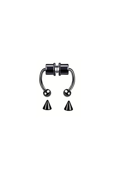 Choice6 B2-1pc-Black 1/2/3pcs Magnetic False Nose Rings Non-piercing Suction ...