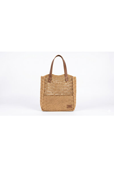 JADDA Handmade Daily Knitted Hand Shoulder Bag Paper Rope Straw Cage