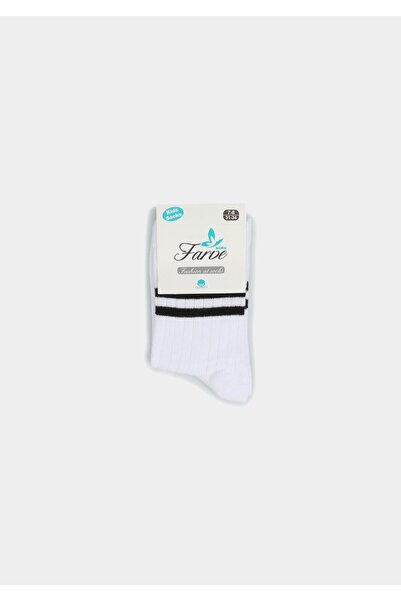 Farve White Striped Socks White