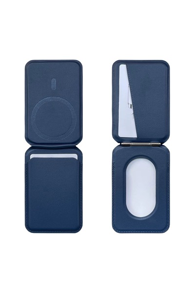 alphastore MagSafe Uyumlu Deri Kartlık Cüzdan Ve Telefon Standı
