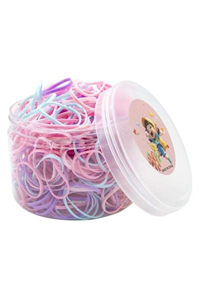 Duravel Elastic Hair Bands in Plastic Jar, 200 Pcs Small Rubber Ties for Pony...