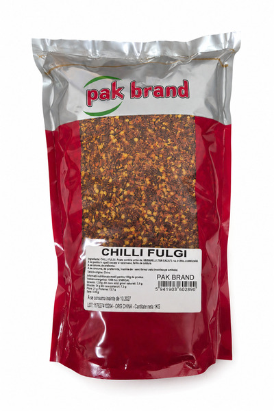 PAK Fulgi de Chili 1 kg – Ardei Iute Uscat și Mărunțit pentru Gătit