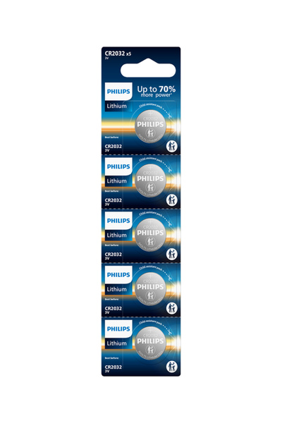 Philips CR2032 3V Lityum Düğme Pil,saat ve Kumanda Pili - DL2032 Muadili - CR...