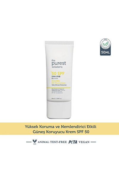 The Purest Solutions 50+ SPF Yüz Güneş Kremi 50 ml