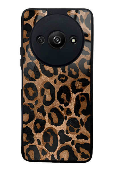 Spoyi Xiaomi Redmi A3 Leopar Tasarımlı Glossy Telefon Kılıfı