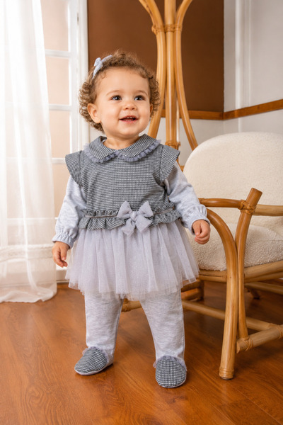 Babyhola Special Design Baby Girl Skirted Jumpsuit Quenn Collection Newborn B...