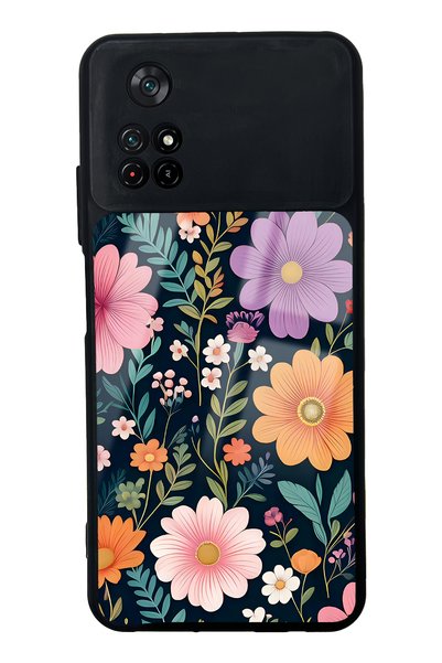 Spoyi حافظة هاتف Xiaomi Poco M4 Pro بتصميم زهور لامعة