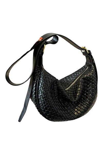 OEM Women's bag, elegant, made of ecological Leather , black, glossy appearan...