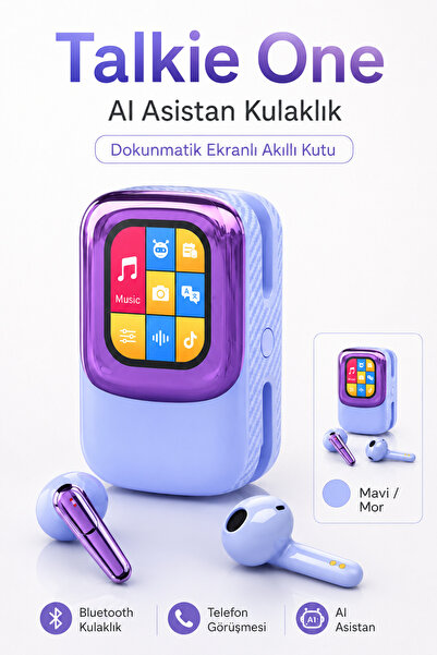 DigiMonster Talkie ONE Dokunmatik Ekranlı AI Çeviri Kulaklığı – Akıllı Çeviri...