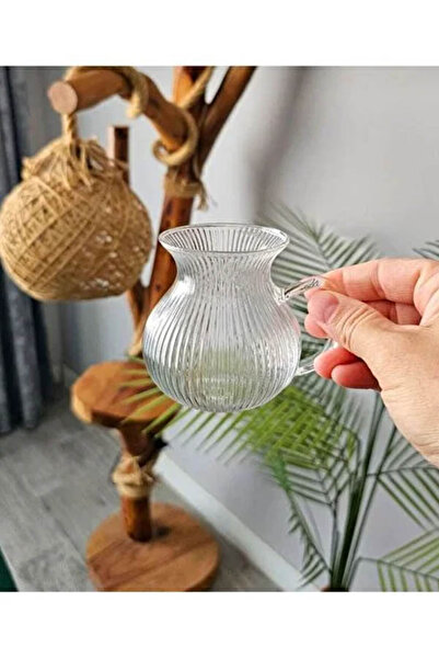 Lemmoni Balsa 6lı Keyfi Ala Kulplu Çay Bardağı 180ml BOR-127