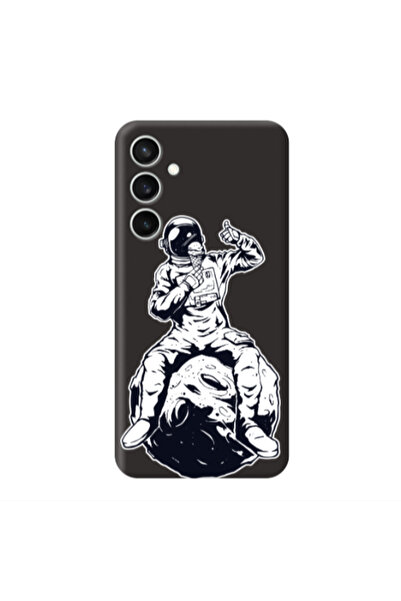 Other Samsung S24 Plus ice cream in space Black Colored Silicone TPU Θήκη