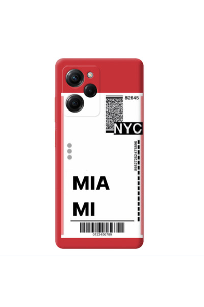 Other Xiaomi Poco X5 Pro Miami NYC Red Colored Silicone TPU Θήκη
