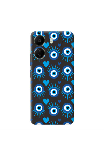 Other Xiaomi Redmi 13C Heart Eye Black Colored Silicone TPU Θήκη