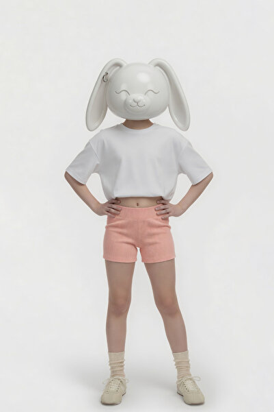 hepbaby Salmon kratke rebraste leggins