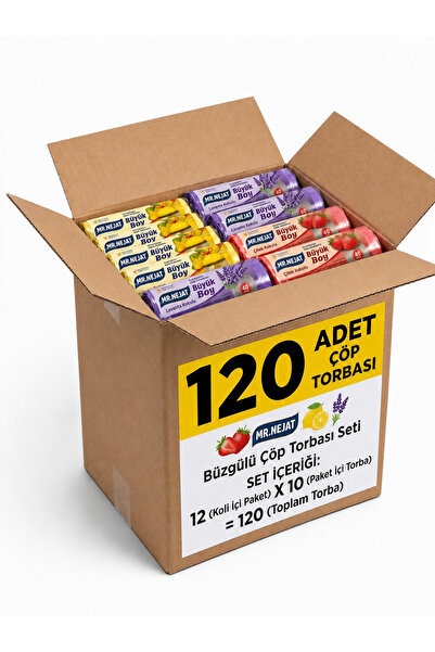 MR.NEJAT 120 Pieces of Scented, Large Size Trash Bags 12X10