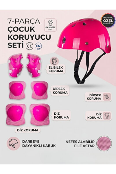 tosbai Bisiklet Kaykay Paten Pembe Kırmızı Siyah Lacivert Kız Erkek Çocuk Kas...