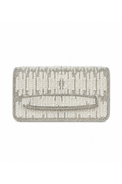 silora Luxury Pearl Beaded Crystal Evening Bag