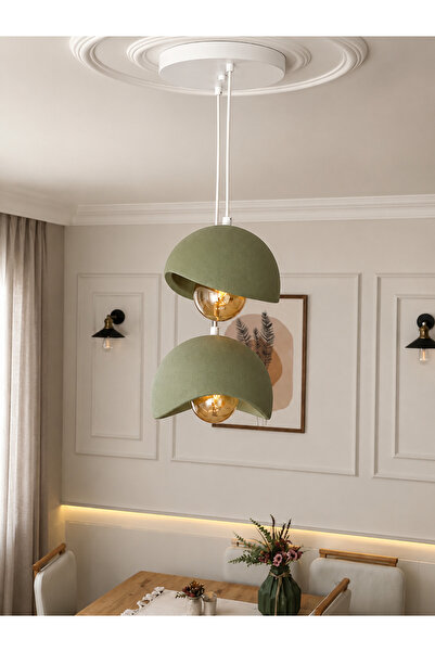 Ferisa Home Ampul HEdiye Beton Haki Pinterest 2'Li Sarkıt Avize Bohem Modern ...