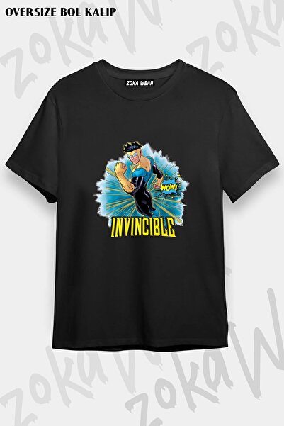 ZOKAWEAR Μπλουζάκι Unisex Loose Fit Invincible v13 με στάμπα