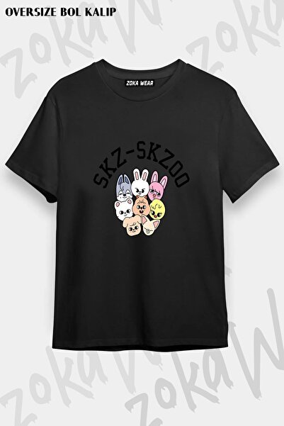ZOKAWEAR Μπλουζάκι Unisex Loose Fit Stray Kids Skzoo v6 με στάμπα