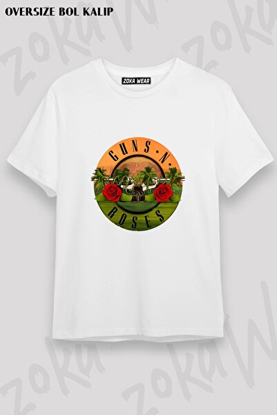 ZOKAWEAR تي شيرت مطبوع للجنسين من نوع Guns N Roses v28