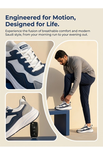 ArabTread Ergonomic Design Men's Walking Shoes - Sophisticated Italian Design...