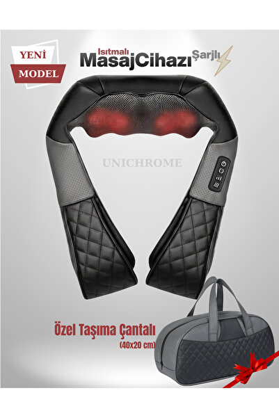 Unichrome Kneading Ovmalı Isıtmalı Masaj Yastığı Özel Çantalı Boyun Bel Sırt ...