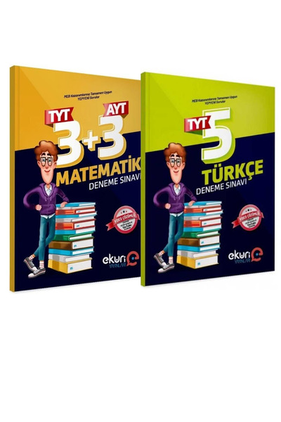 Eküri Yayınları Eküri TYT AYT Matematik Deneme 3+3 - TYT Türkçe 5 Deneme Sınavı