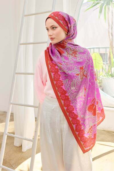 Silk Home Urban Hours Flower Orange Mayda Shawl