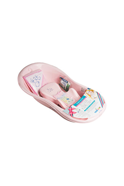 Tega Baby Бебешки комплект за къпане, вана, стойка, ръкавица, розов, 86 см - ...
