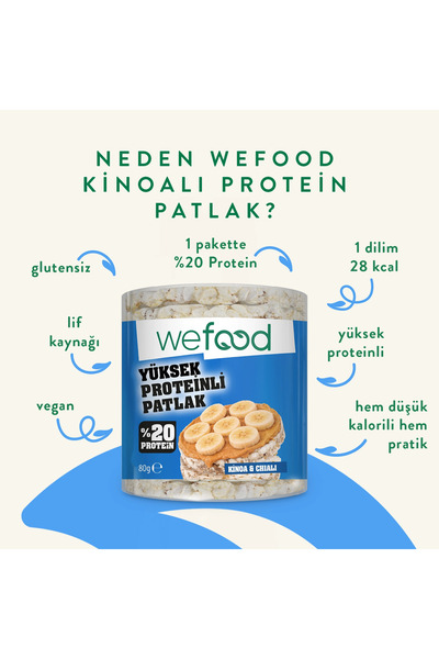 Wefood بروتين الكينوا 80 جرام، عبوة من 5 قطع