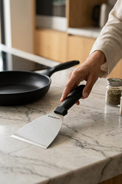 Cooker ملعقة مسطحة من الفولاذ المقاوم للصدأ مقاس 10 × 24 سم YK1904