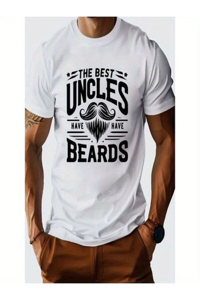 vorena The Best Uncles Have Beards Printed Men's T-Shirt
