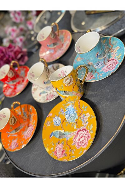 hediye ESTERHOMEDECOR porcelain coffee cup set for 6 people