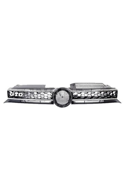 RapidAuto Grila radiator VW Golf 6 (1L), 10.2008-2013, crom/negru, 5K0853651A...