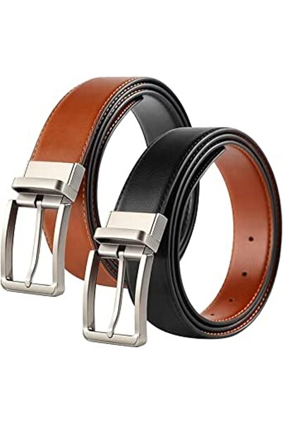 OEM PACHET 2 Curea Bărbătească Elegantă din Piele 120 x 3,5 cm Maro și Negru ...