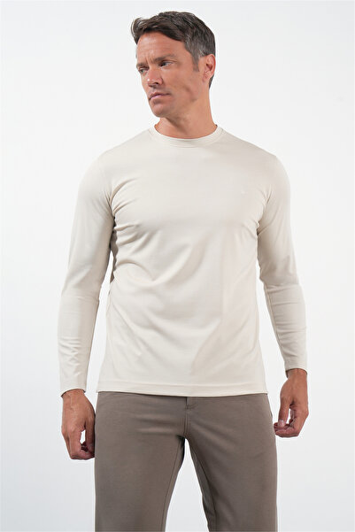 İmza Stone Crew Neck Long Sleeve Knitted Standard Fit Flexible Sweatshirt 101...