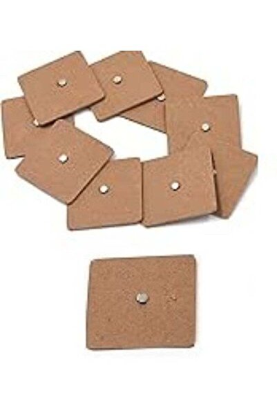 Mirfa Plain MDF Wooden Fridge Magnet Blanks Cutouts - Square (Pack of 10)