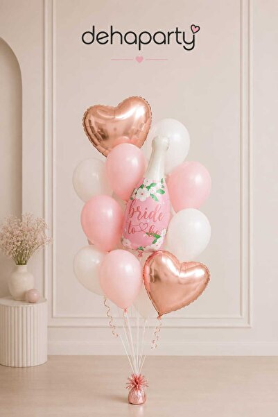 DEHAPARTY Bekarlığa Veda Balon Buketi Bride To Be Folyo Balon Seti Rose Gold ...